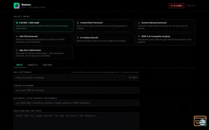 Screenshot of Beacon