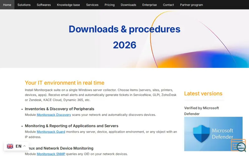 Screenshot of Donwload monitoring tools, a launch using Cufón