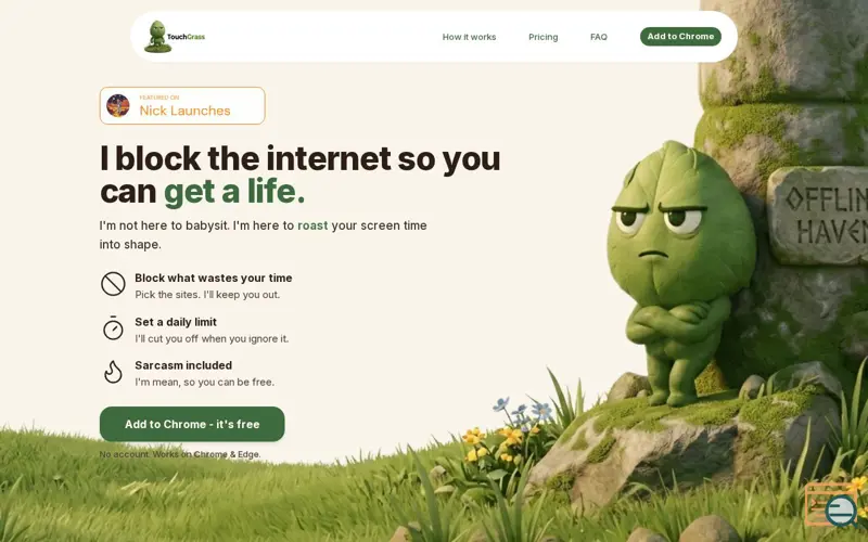 Screenshot of Touch Grass