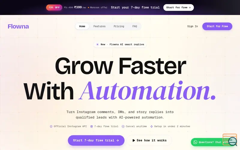 Screenshot of Flowna
