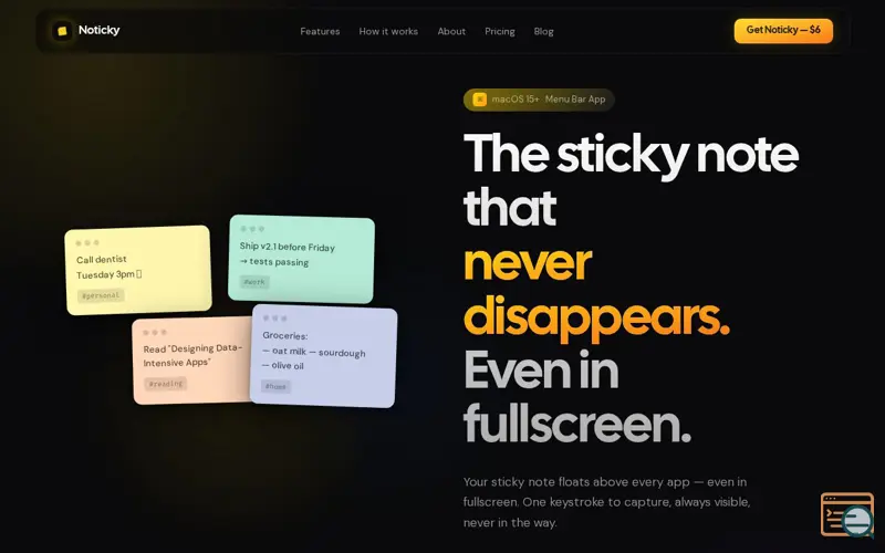 Screenshot of Noticky