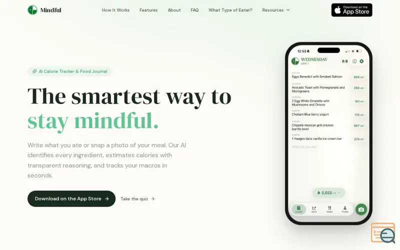 Screenshot of Mindful
