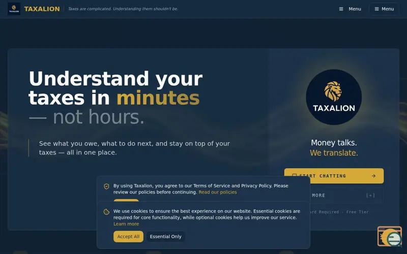 Screenshot of Taxalion