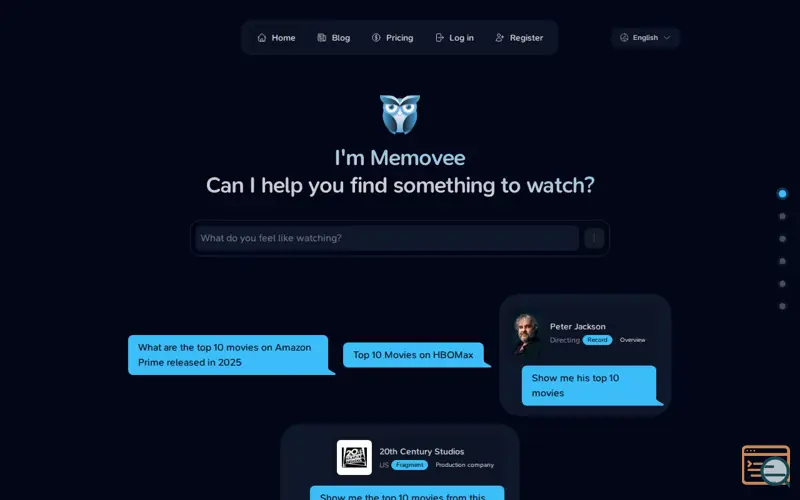 Screenshot of Memovee