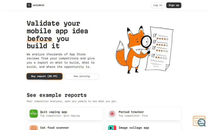 Screenshot of ValidKit
