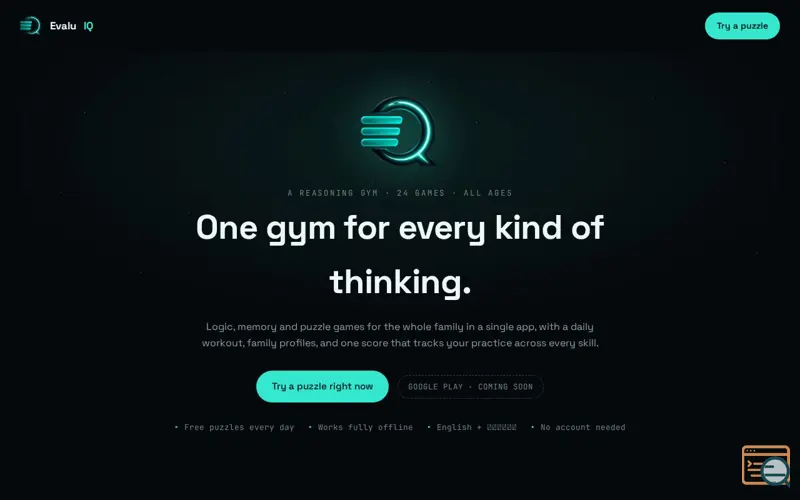 Screenshot of Evalu IQ