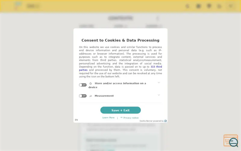 Screenshot of Contexto, a launch using Blockthrough