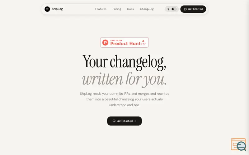 Screenshot of ShipLog