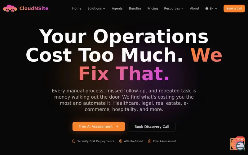 Screenshot of CloudNSite