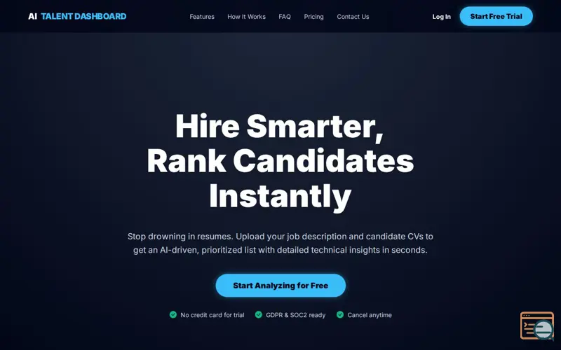Screenshot of AI Talent Dashboard