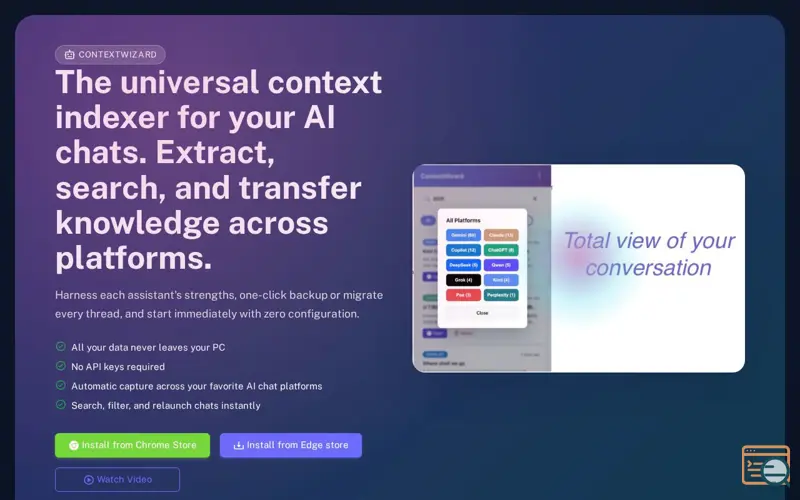 Screenshot of ContextWizard