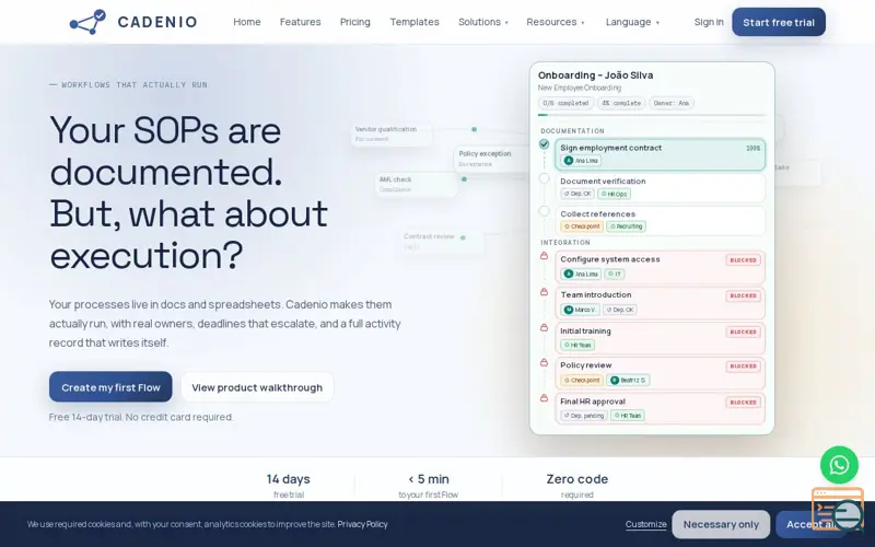 Screenshot of Cadenio
