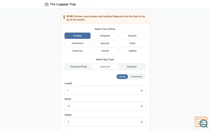 Screenshot of The Luggage Trap