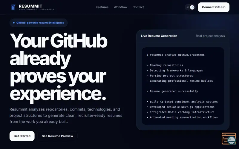 Screenshot of Resummit