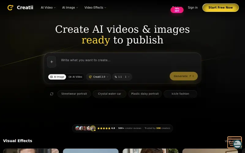 Screenshot of Creatii