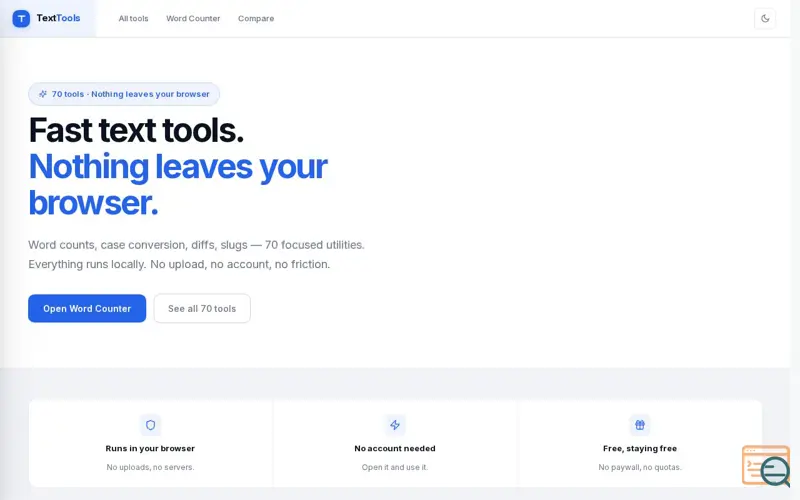 Screenshot of Text Tools by Renderlog