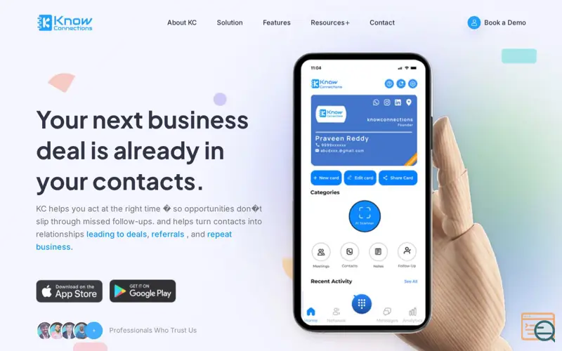 Screenshot of Know Connections