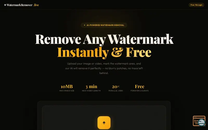 Screenshot of WatermarkRemover.live