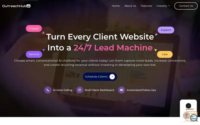 Screenshot of OutreachHub.AI