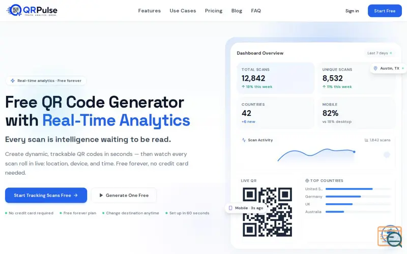 Screenshot of QRPulse