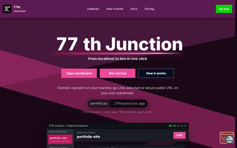 Screenshot of 77th Junction, a launch using Storylane
