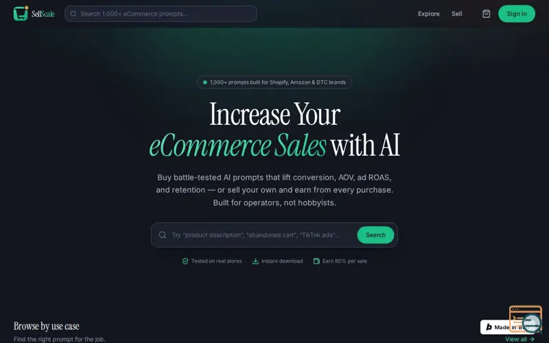 Screenshot of AI Prompt Marketplace