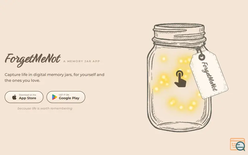Screenshot of ForgetMeNot