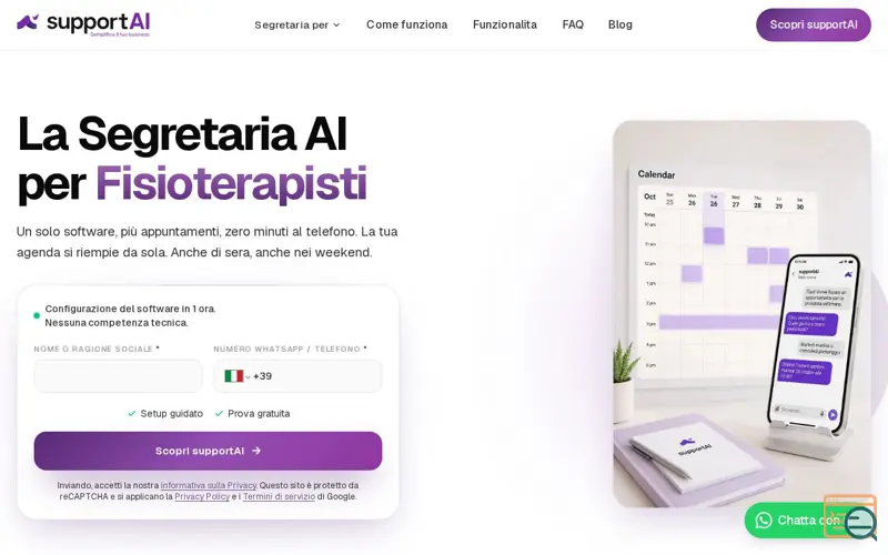 Screenshot of supportAI