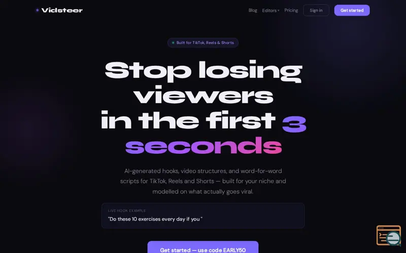 Screenshot of Vidsteer
