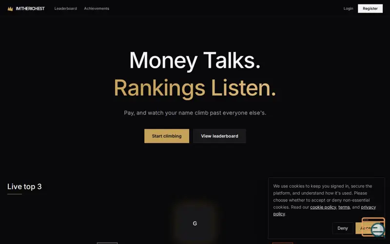 Screenshot of ImTheRichest