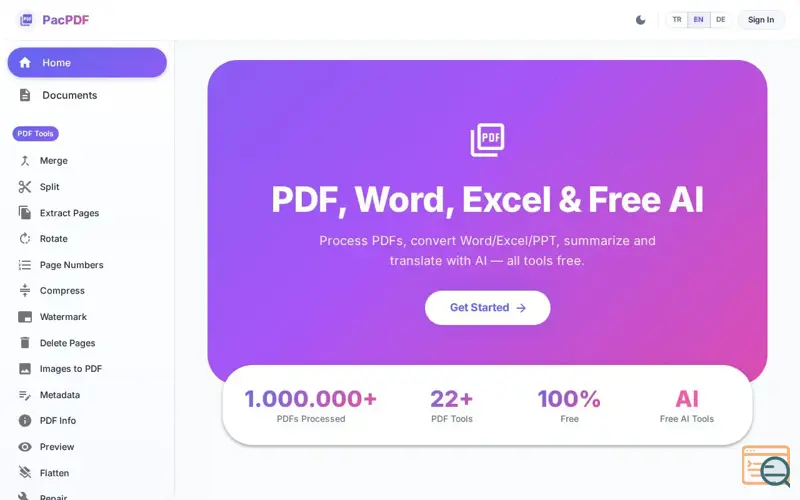Screenshot of PacPDF