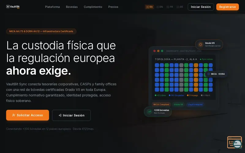 Screenshot of VaultBit Sync