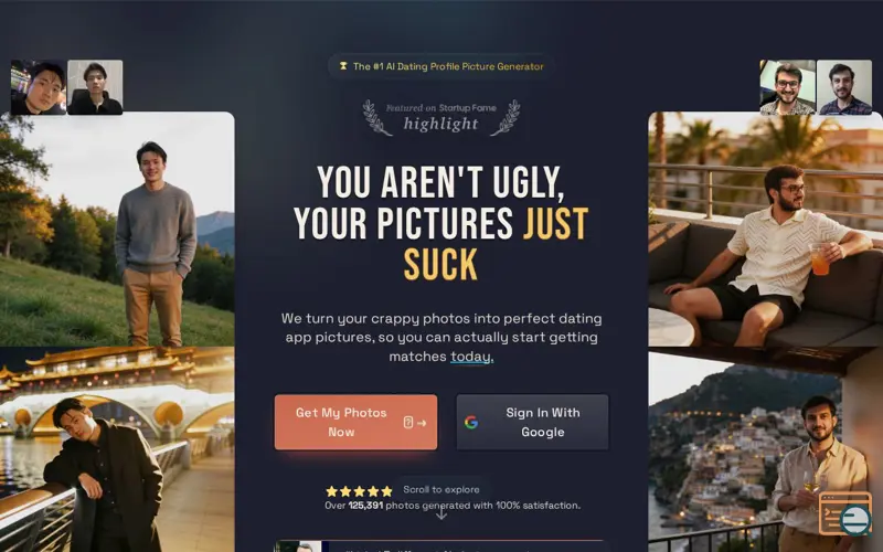Screenshot of AI Dating Photos