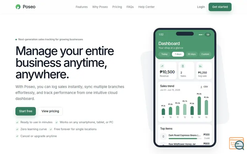 Screenshot of Poseo