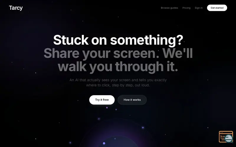 Screenshot of Tarcy, a launch using LiveKit