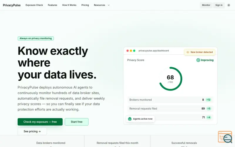 Screenshot of PrivacyPulse