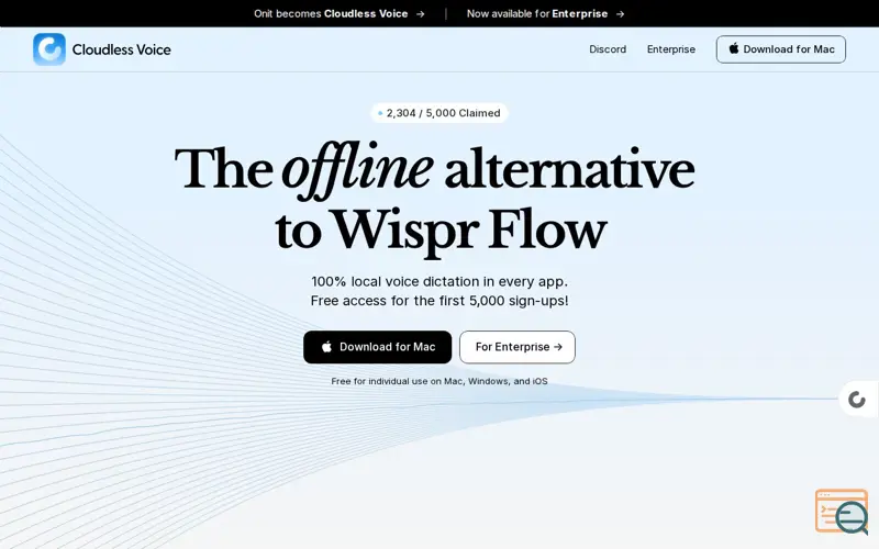 Screenshot of Cloudless