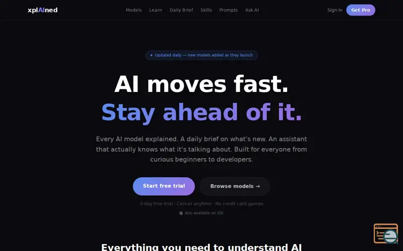 Screenshot of xplAIned