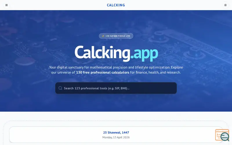 Screenshot of CalcKing | Calculator