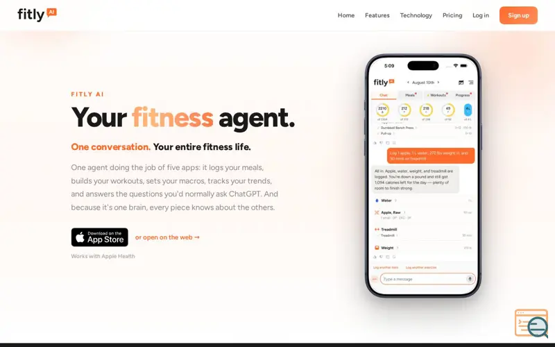 Screenshot of Fitly AI