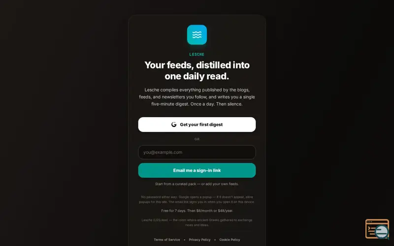 Screenshot of FeedDigest — Your Personal Morning Digest