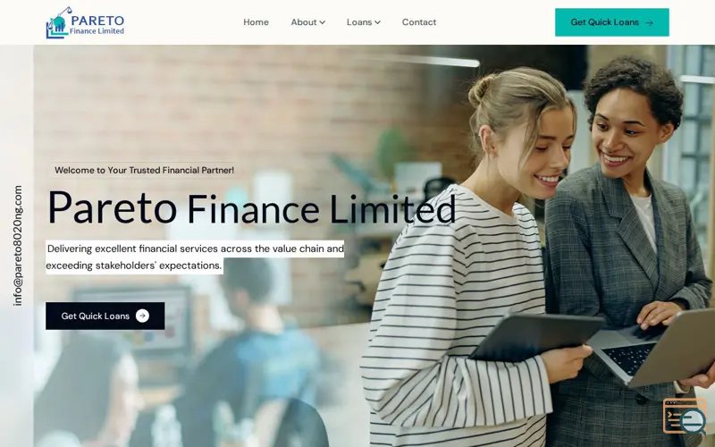 Screenshot of Pareto Finance
