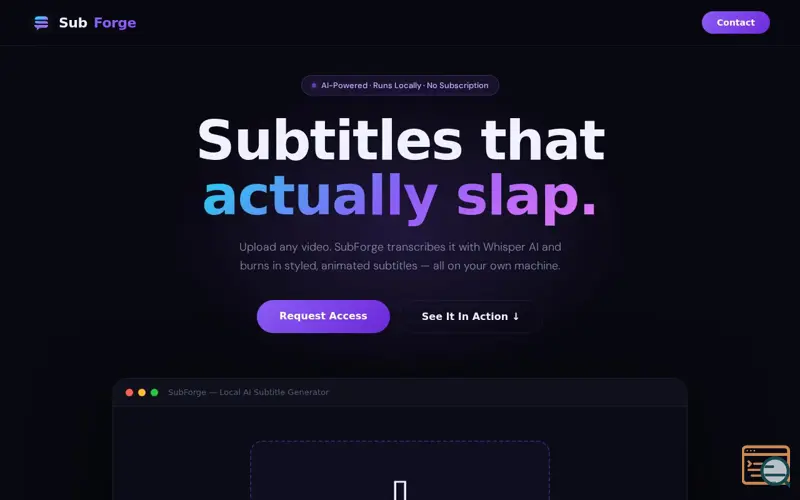 Screenshot of SubForge