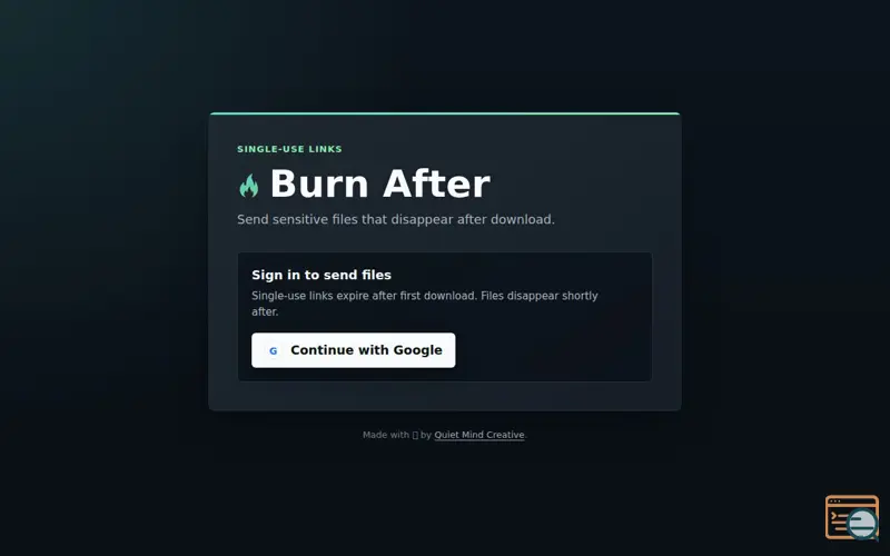 Screenshot of Burn After
