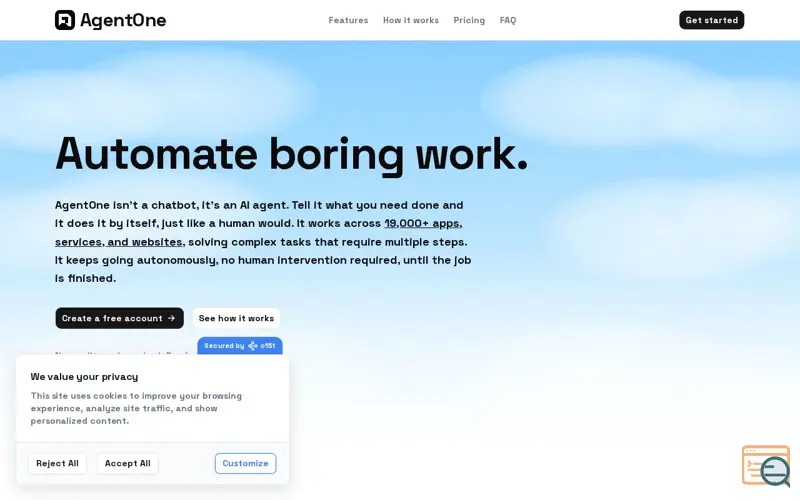 Screenshot of AgentOne Desktop