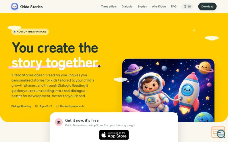 Screenshot of Kiddo Stories