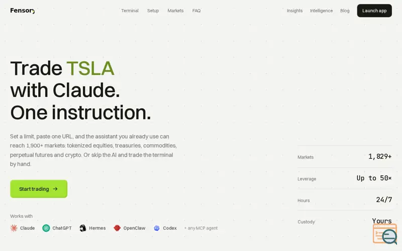 Screenshot of Fensory