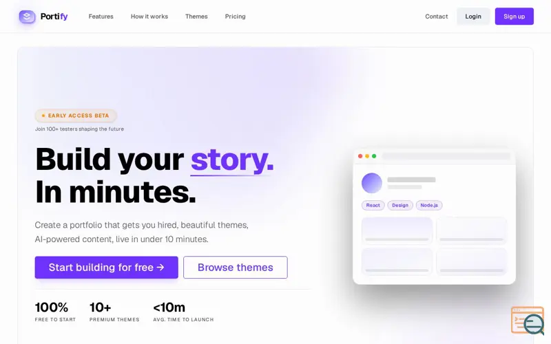 Screenshot of Portify