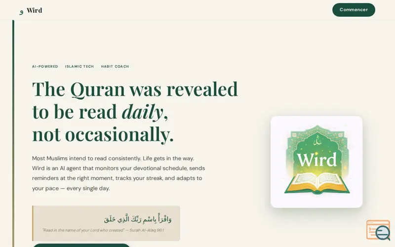 Screenshot of Wird — Your Daily Devotional Agent