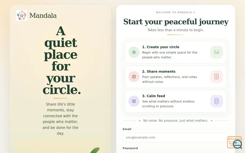 Screenshot of Mandala by Maitri